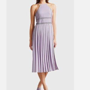 Ted Baker Camylie Dress Lavender Halter Midi Sundress Size 8 NWT